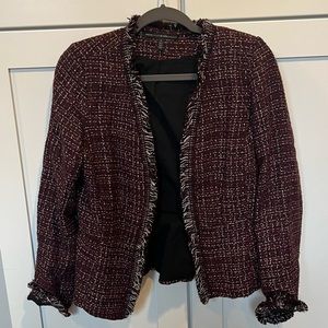 Lined tweed blazer
